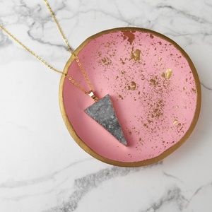 New Gray Druzy Necklace